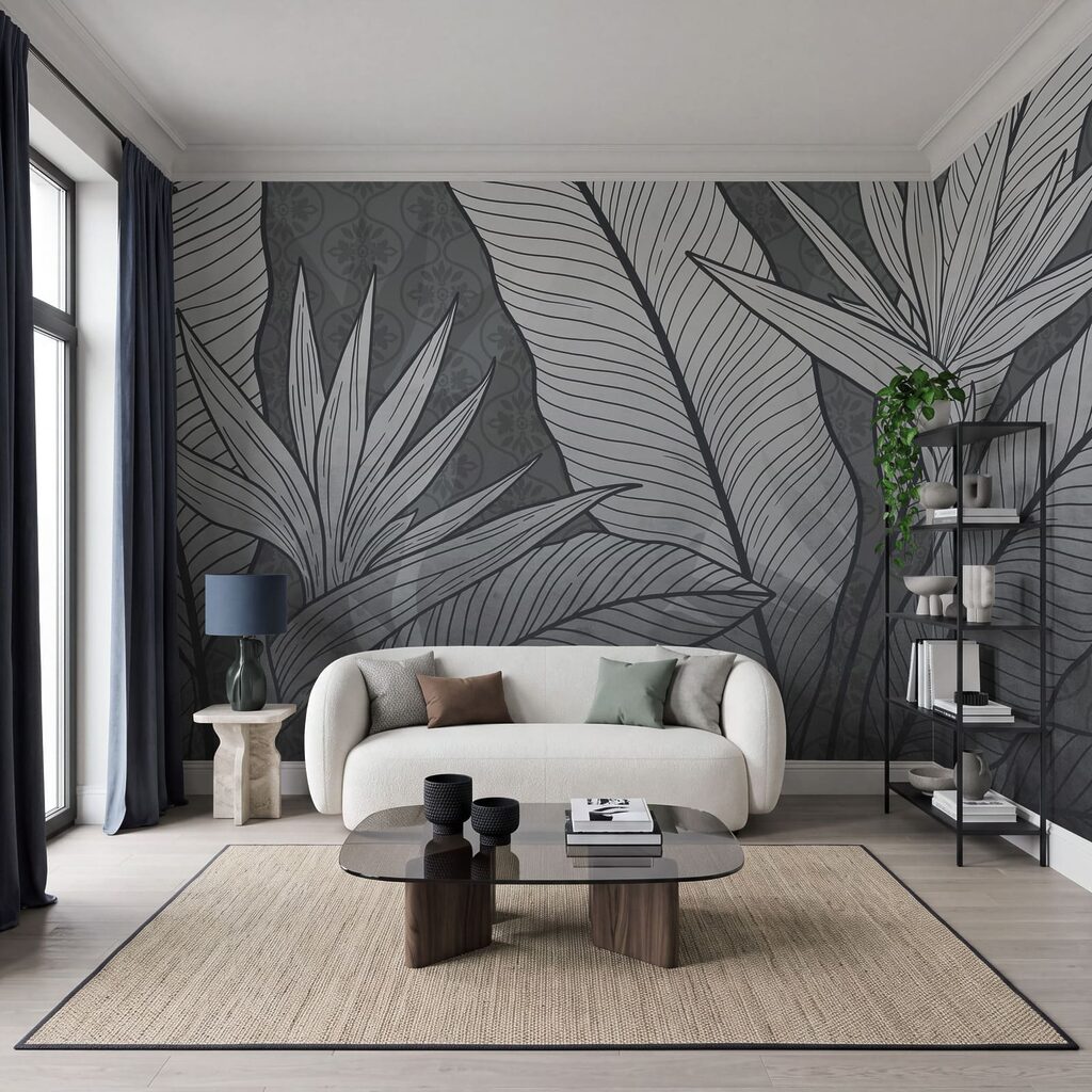 Tropenblätter mit feinen Adern — Interieur 2