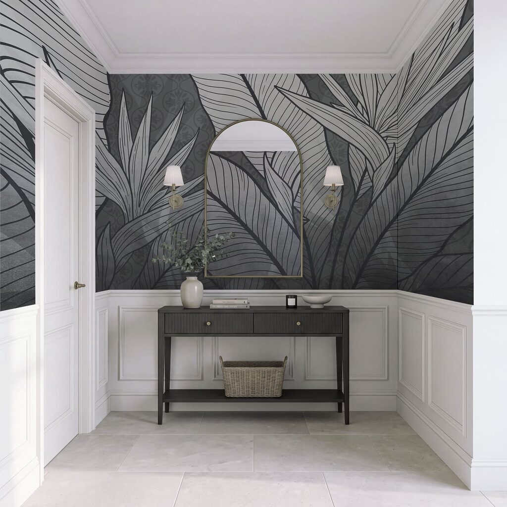 Tropenblätter mit feinen Adern — Interieur 3