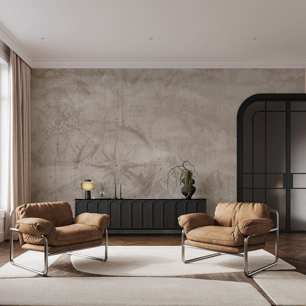Linien auf Patina in einem Interieur