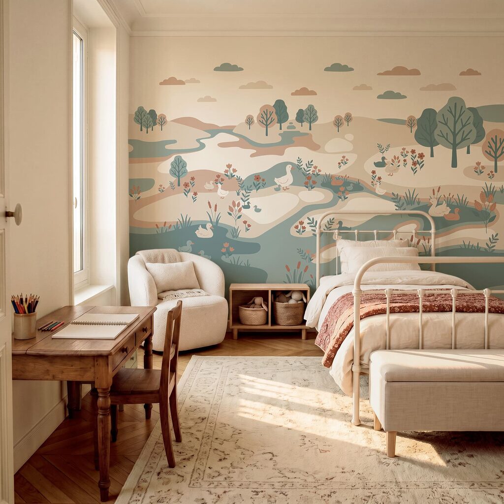 Wasservögel am Flusslauf — Interieur 2