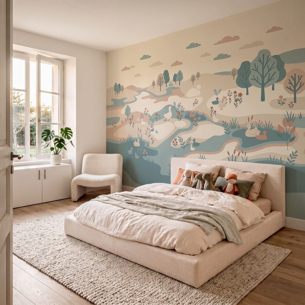 Wasservögel am Flusslauf — Interieur 3