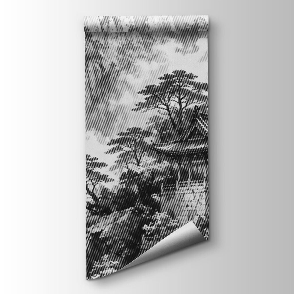Pagoden zwischen hohen Felsen — Produktansicht
