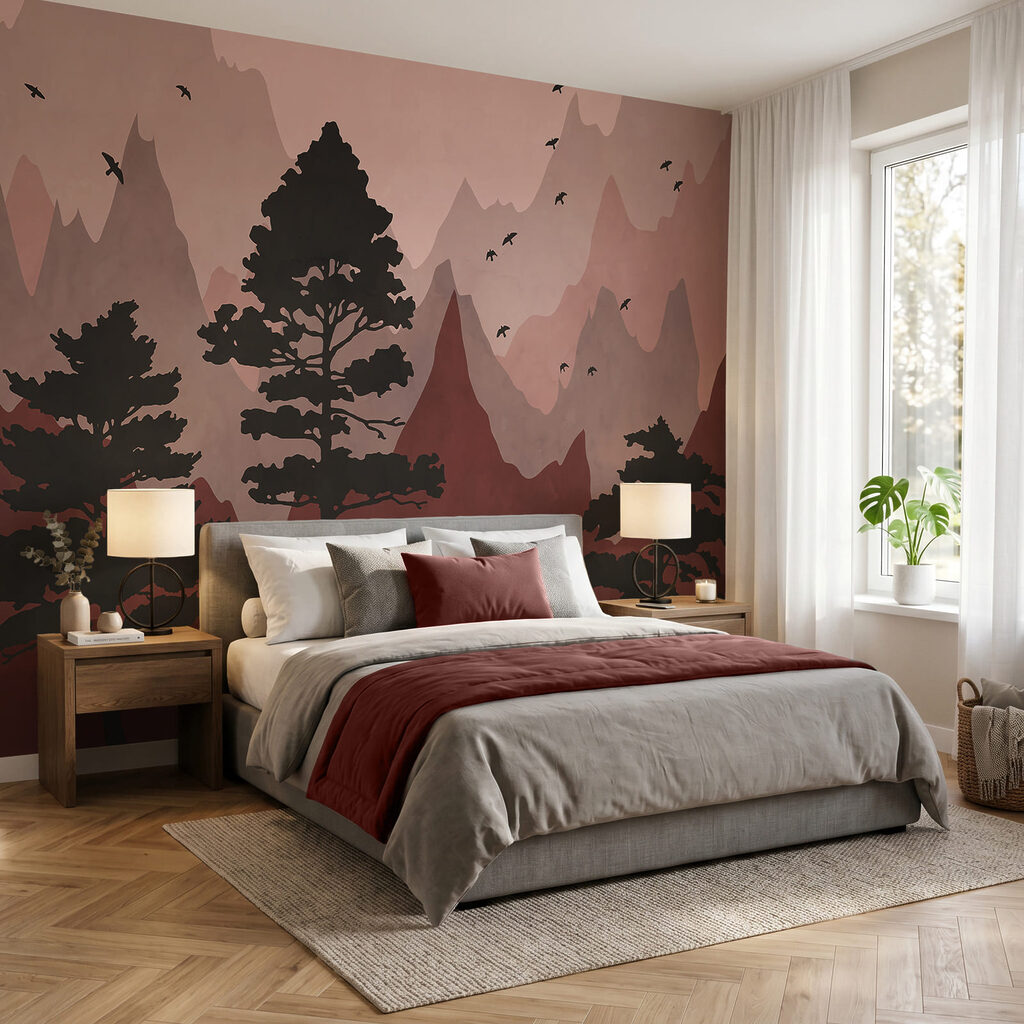 Kiefern vor bunten Bergen — Interieur 2