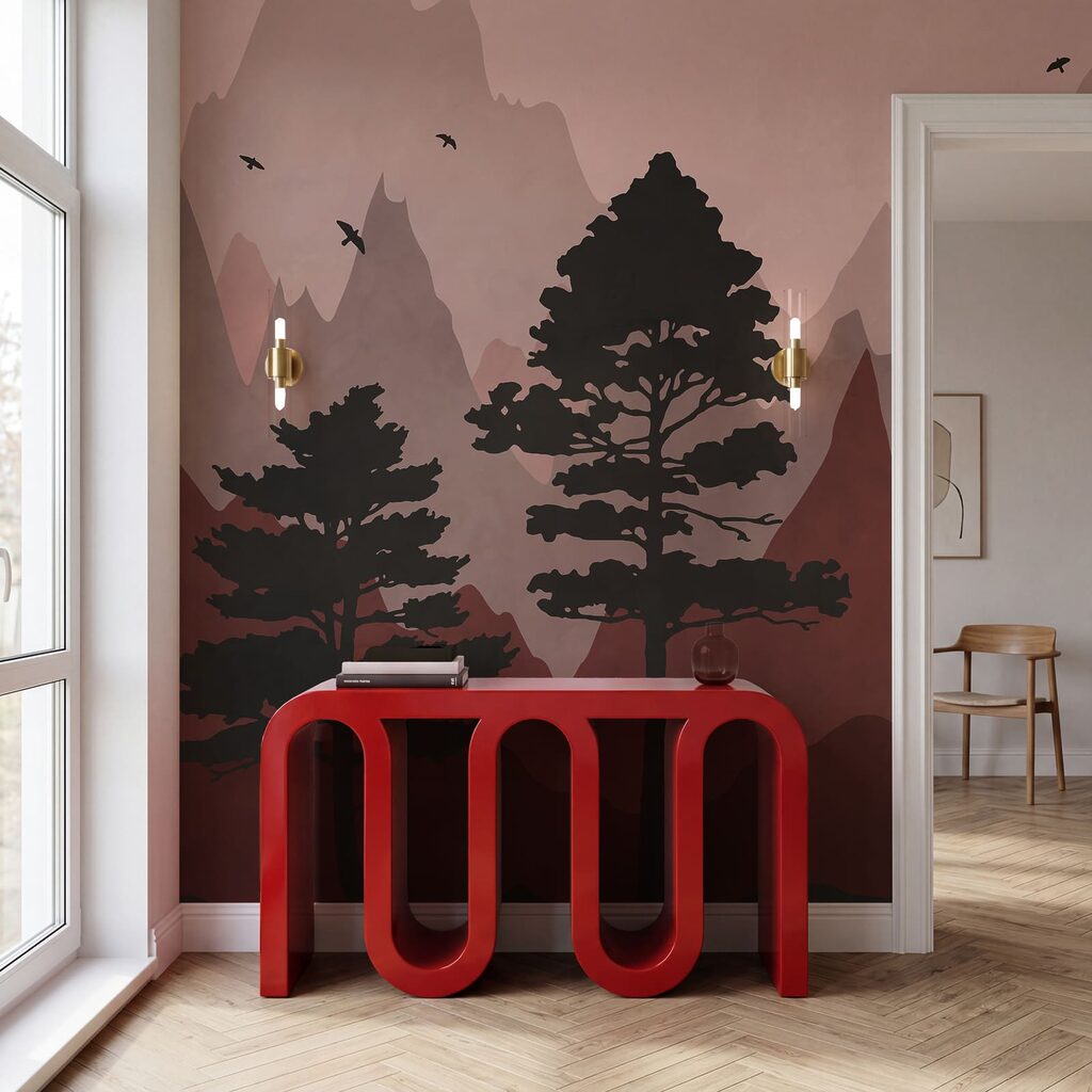 Kiefern vor bunten Bergen — Interieur 3