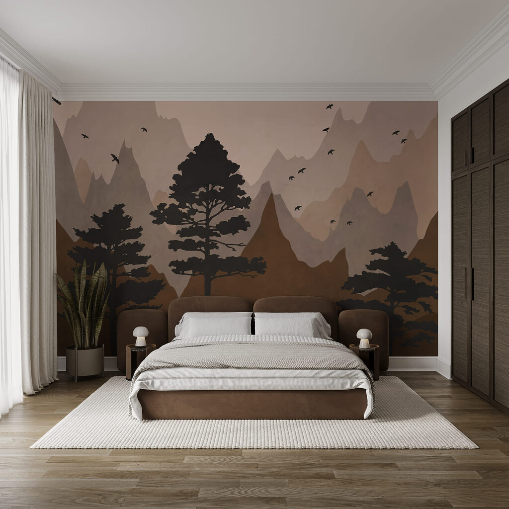 Kiefern vor bunten Bergen — Interieur 2