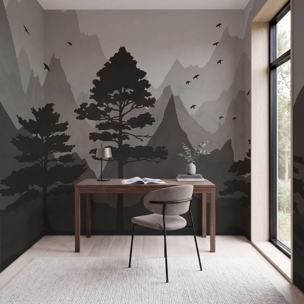 Kiefern vor bunten Bergen — Interieur 3