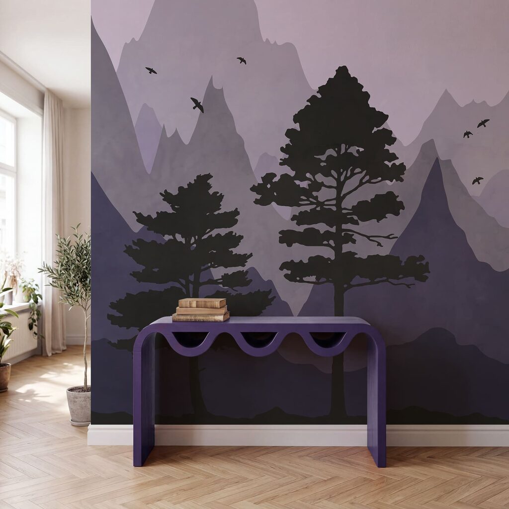 Kiefern vor bunten Bergen — Interieur 1