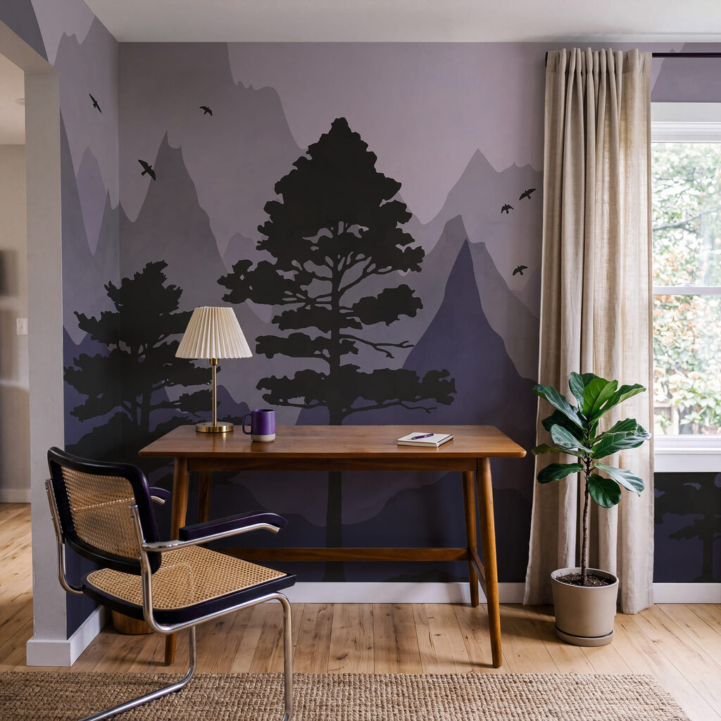 Kiefern vor bunten Bergen — Interieur 3