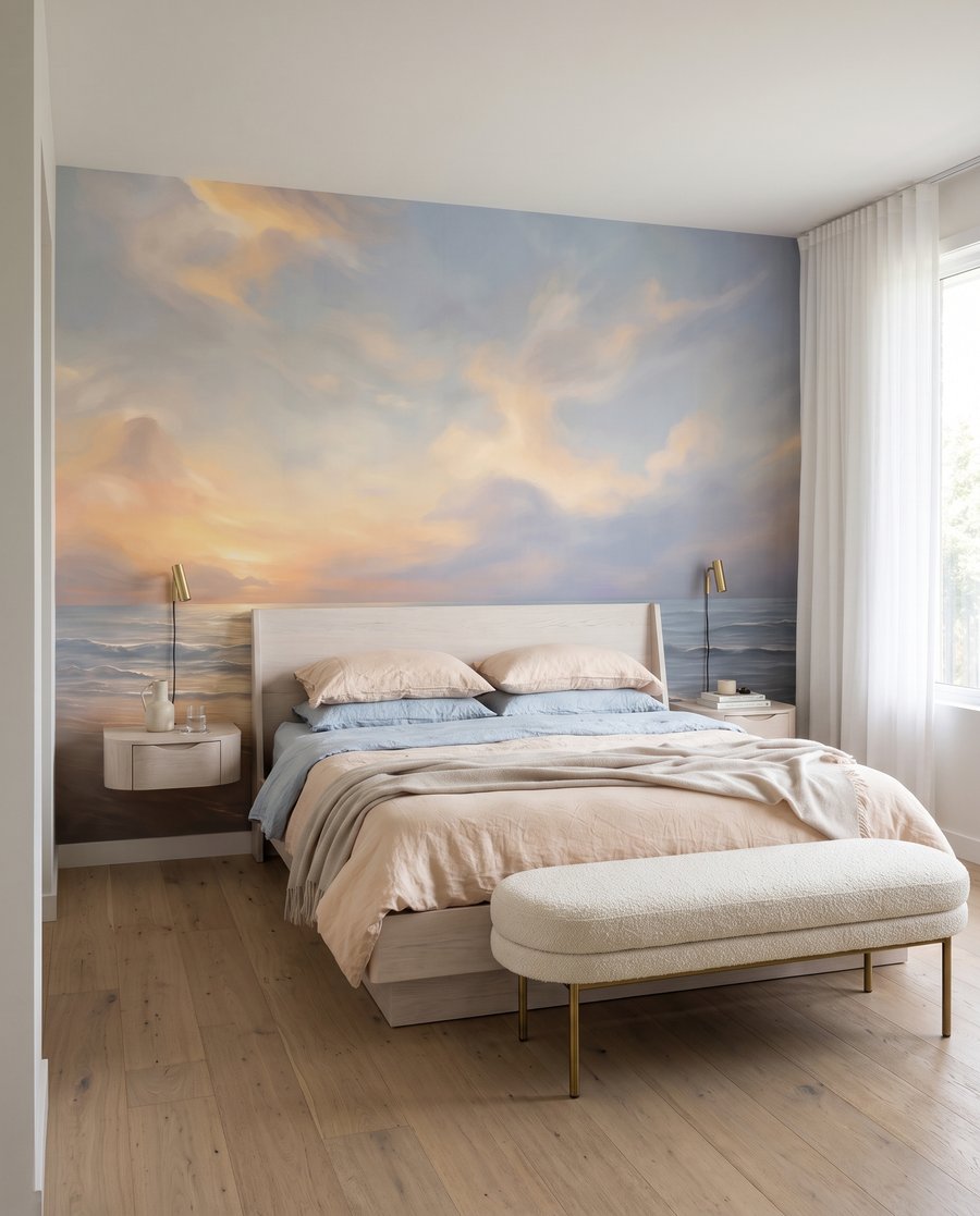Abendsonne über der Brandung in einem Interieur
