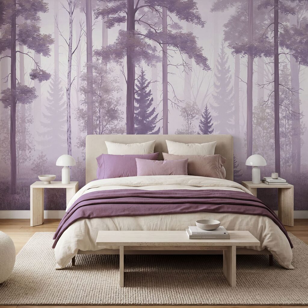 Hohe Stämme im Waldnebel — Interieur 1