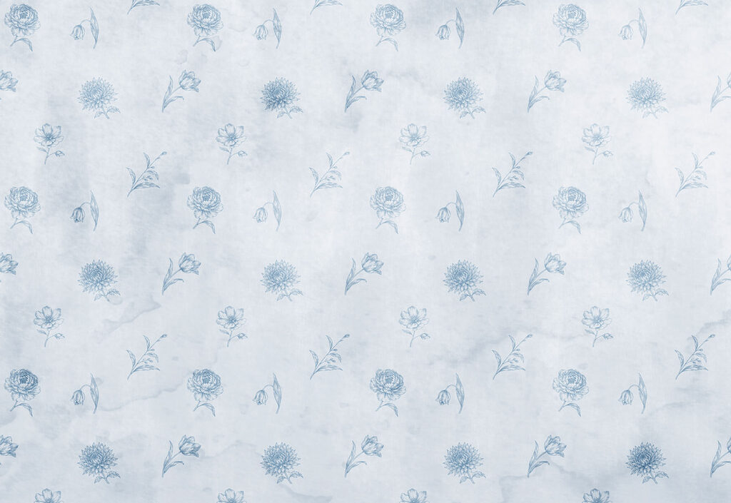 Blümchen auf verwitterter Farbe — ganzes Design