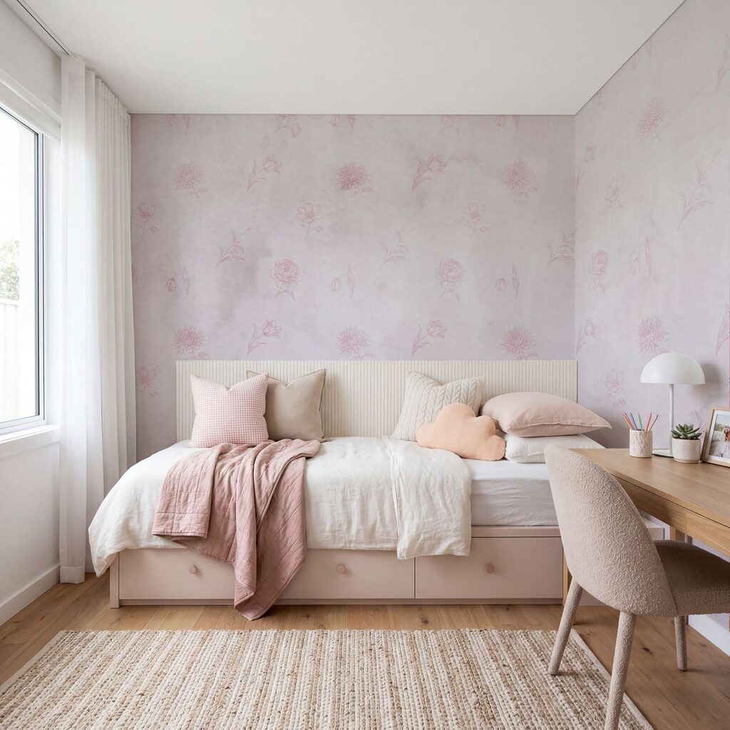 Blümchen auf verwitterter Farbe — Interieur 1