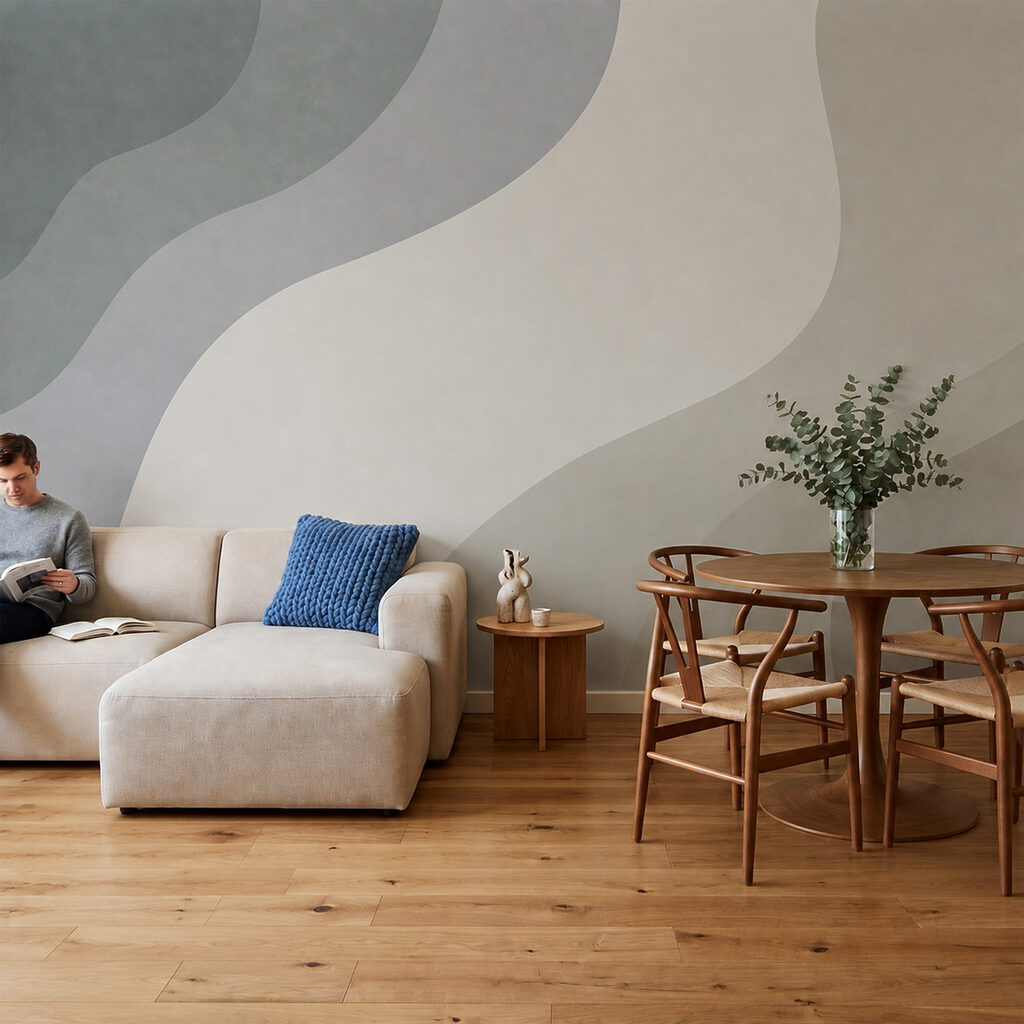 Breite geschwungene Bänder — Interieur 2