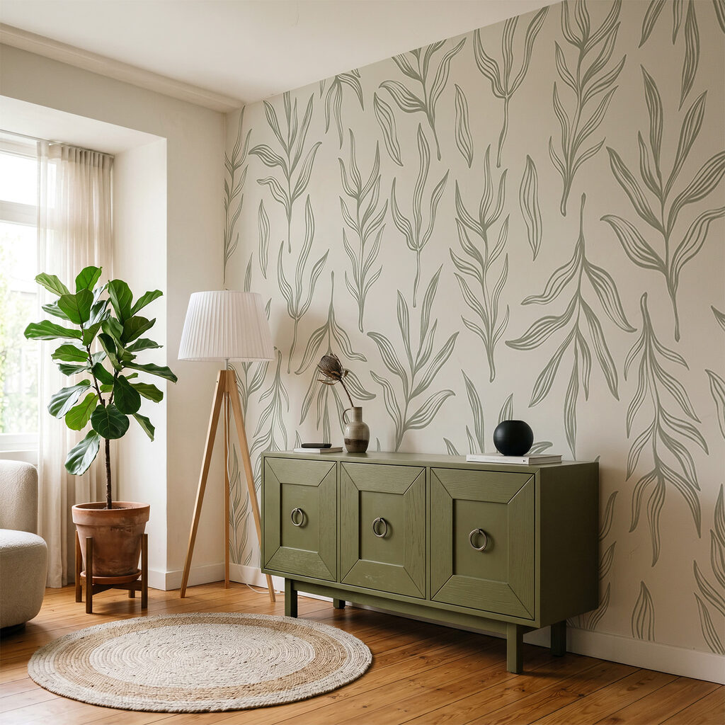 Blattzweige in Federstrichen — Interieur 1