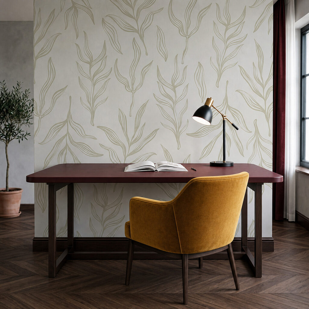 Blattzweige in Federstrichen — Interieur 1