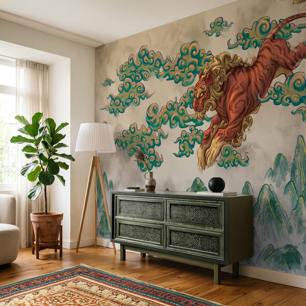 Tiger auf gemalten Wolken — Interieur 2
