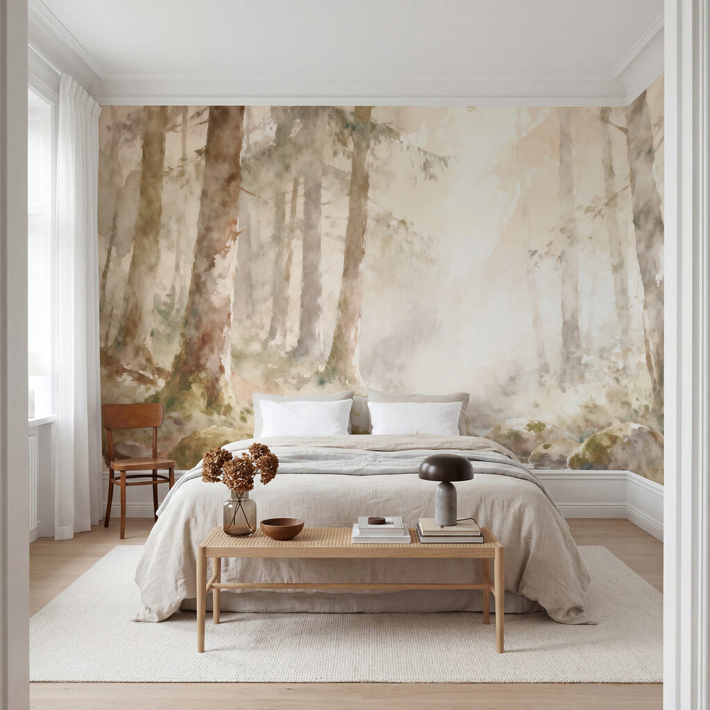 Waldbach mit runden Steinen — Interieur 1