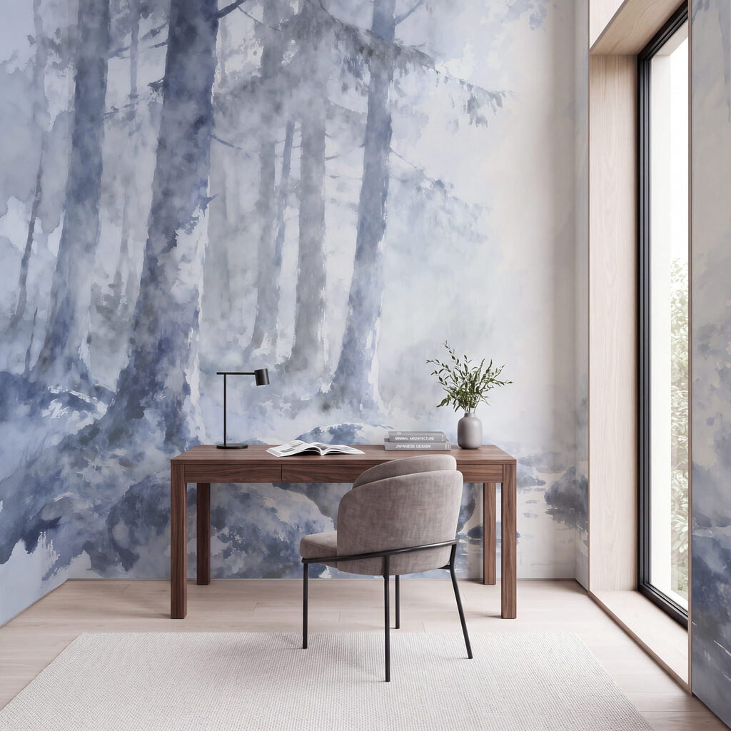 Waldbach mit runden Steinen — Interieur 1