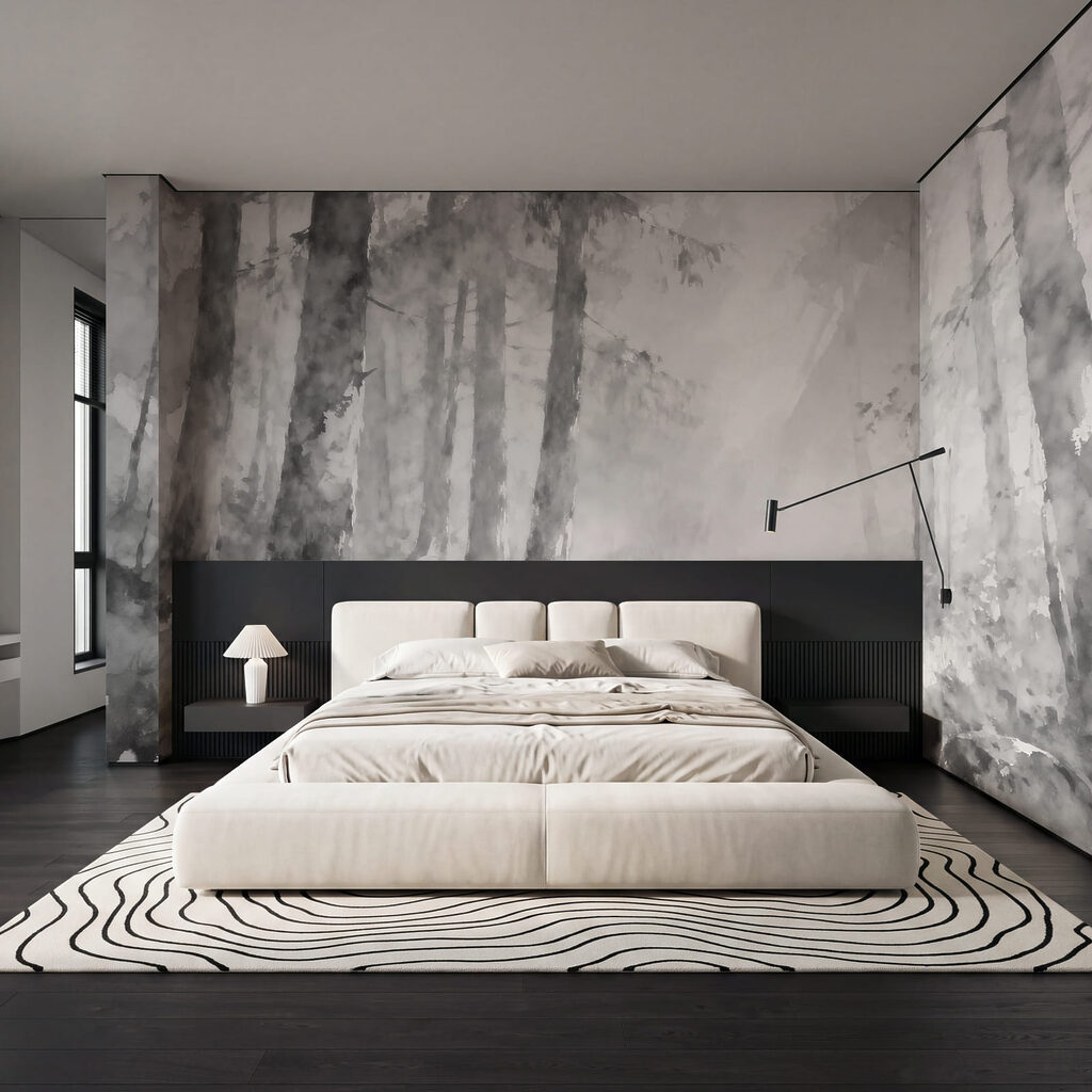 Waldbach mit runden Steinen — Interieur 1