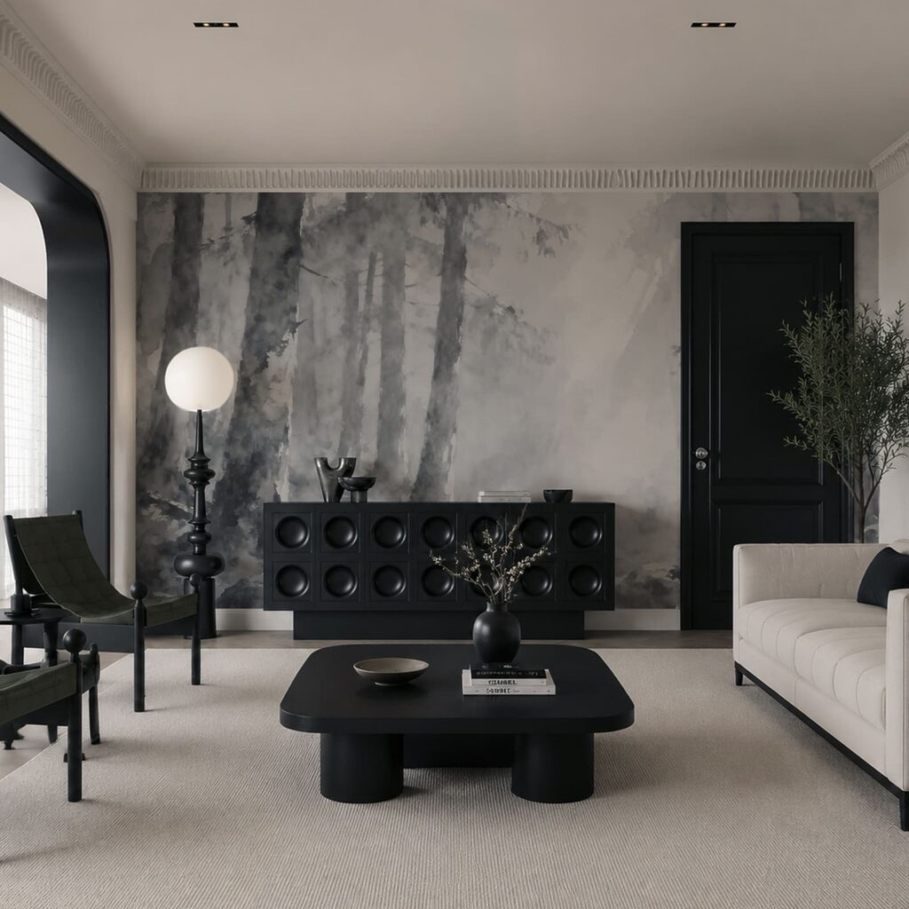 Waldbach mit runden Steinen — Interieur 2