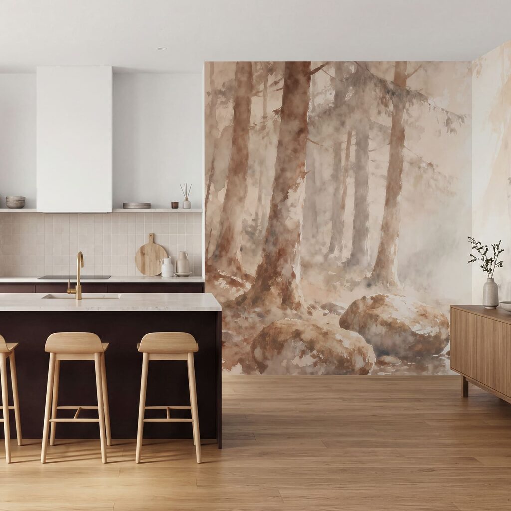Waldbach mit runden Steinen — Interieur 1