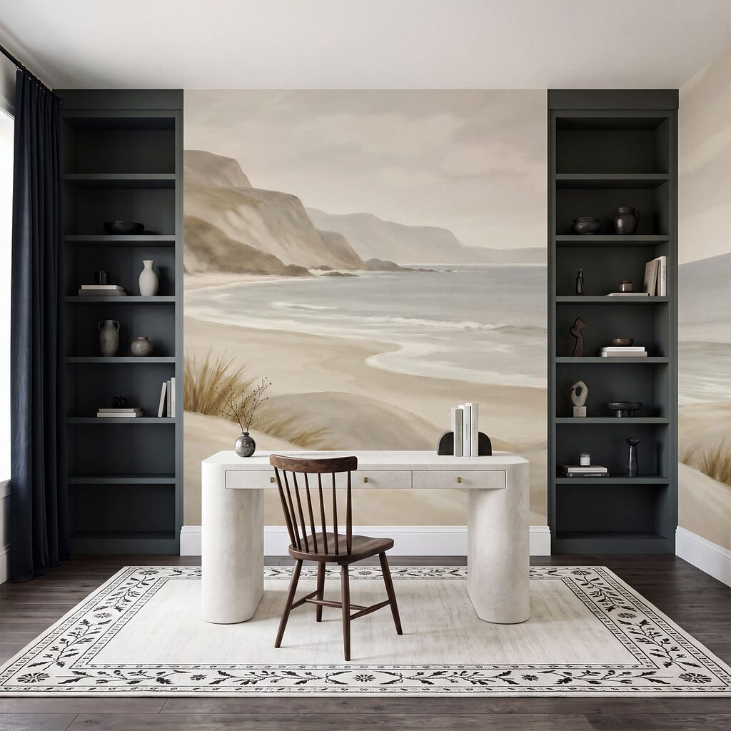Dünengras an der Küste in einem Interieur