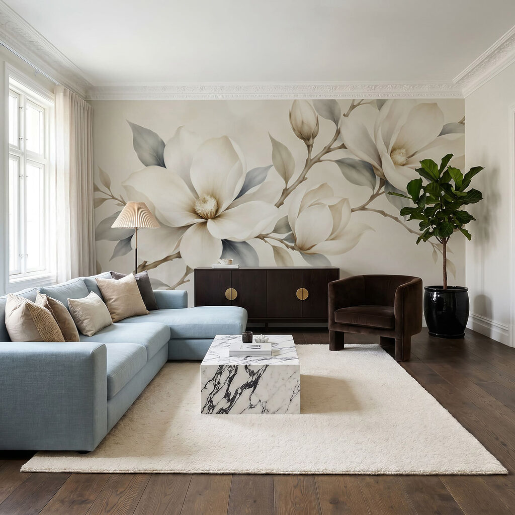 Weiße Blüten an Zweigen — Interieur 3