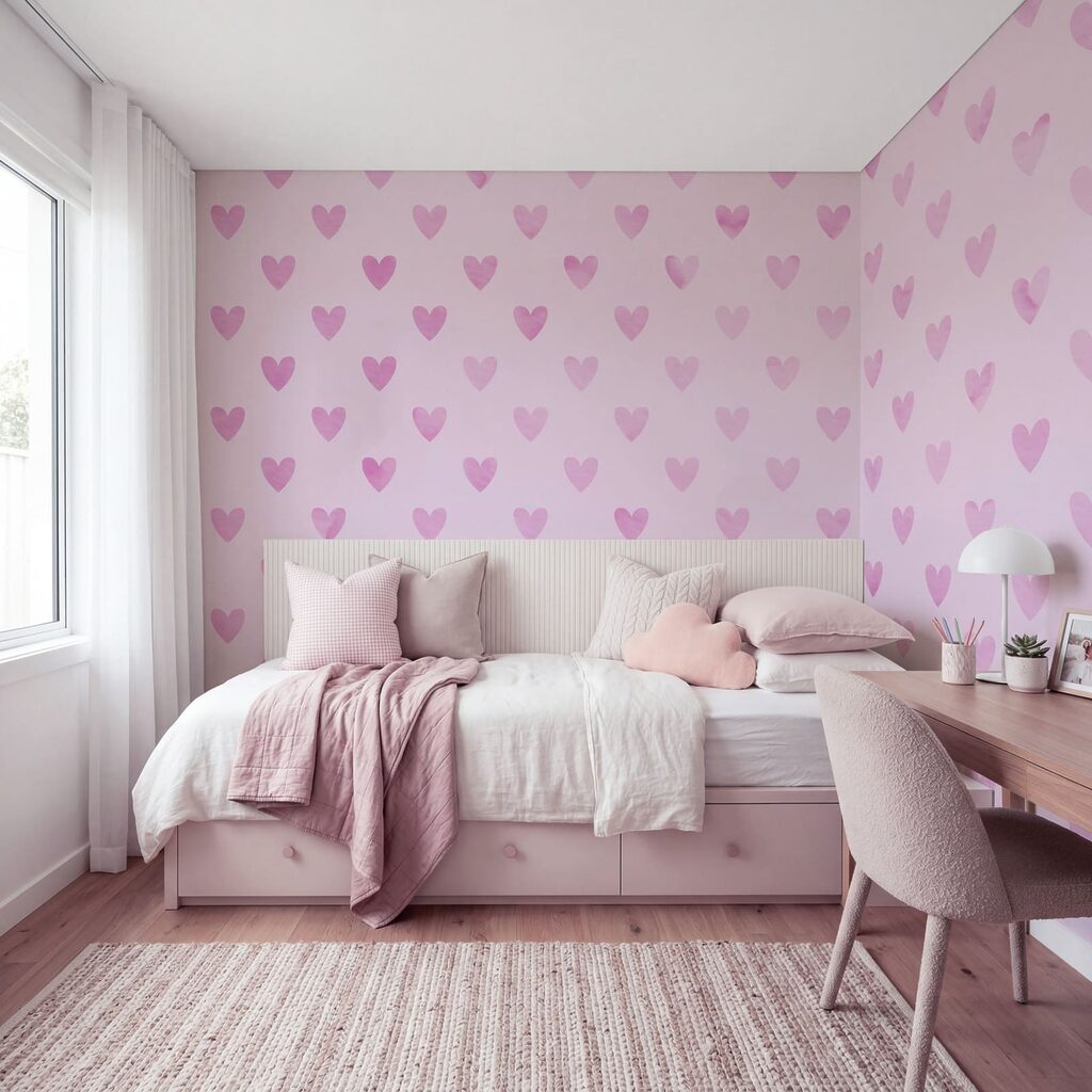 Kleine Herzchen in Reihen — Interieur 1