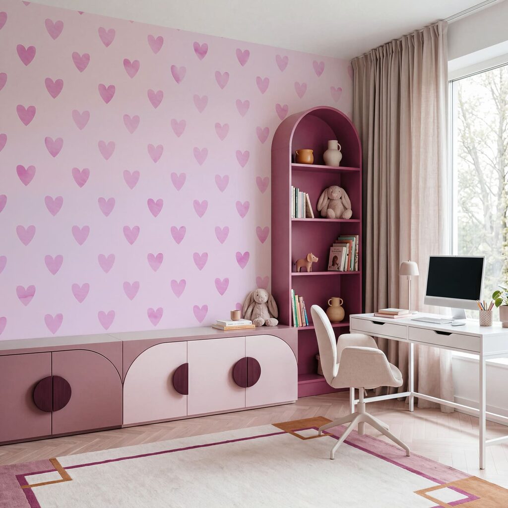 Kleine Herzchen in Reihen — Interieur 2