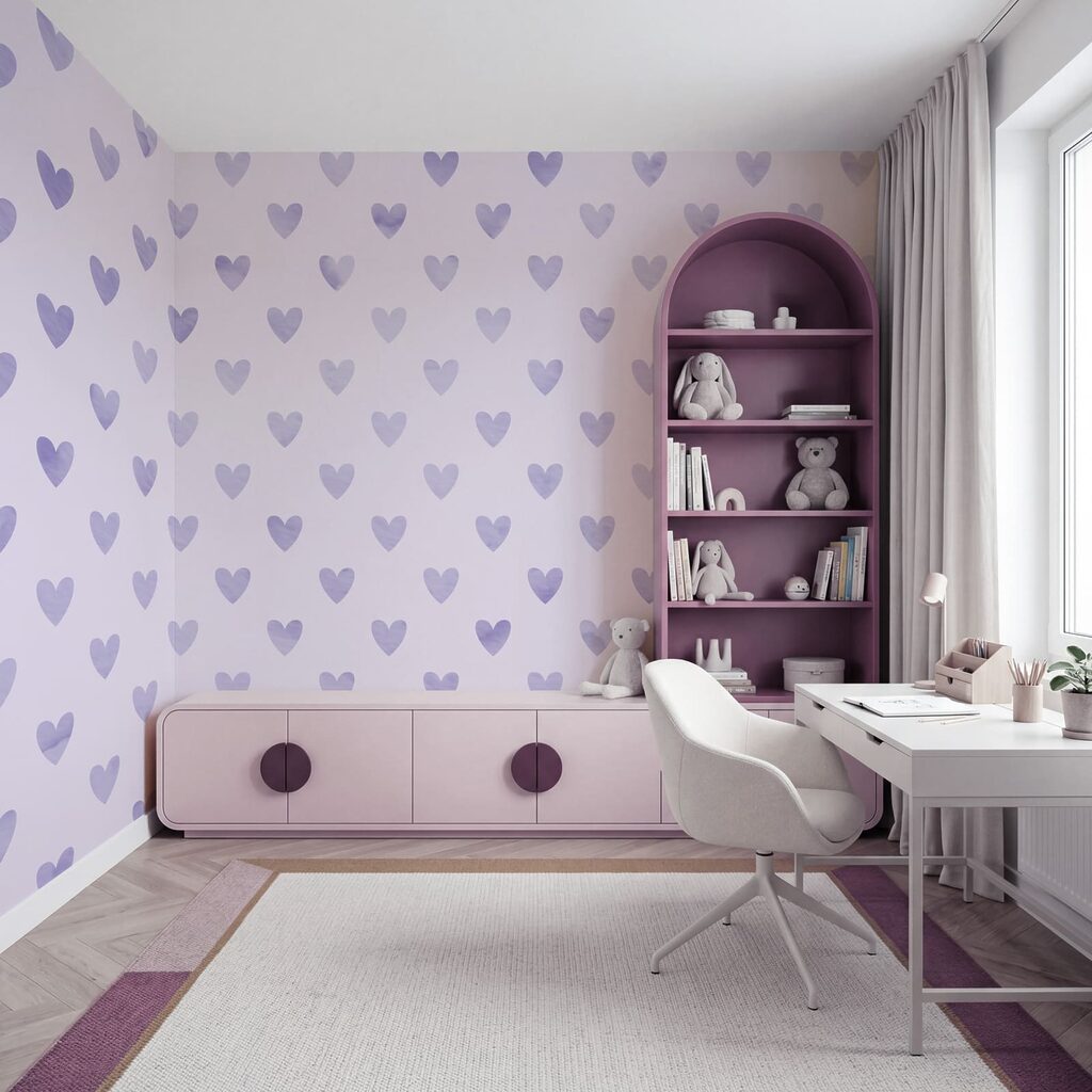 Kleine Herzchen in Reihen — Interieur 2