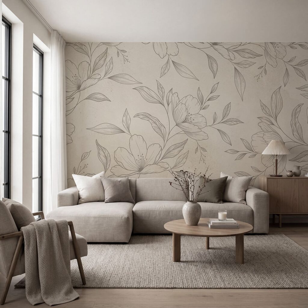 Fein gezeichnete Blüten — Interieur 1