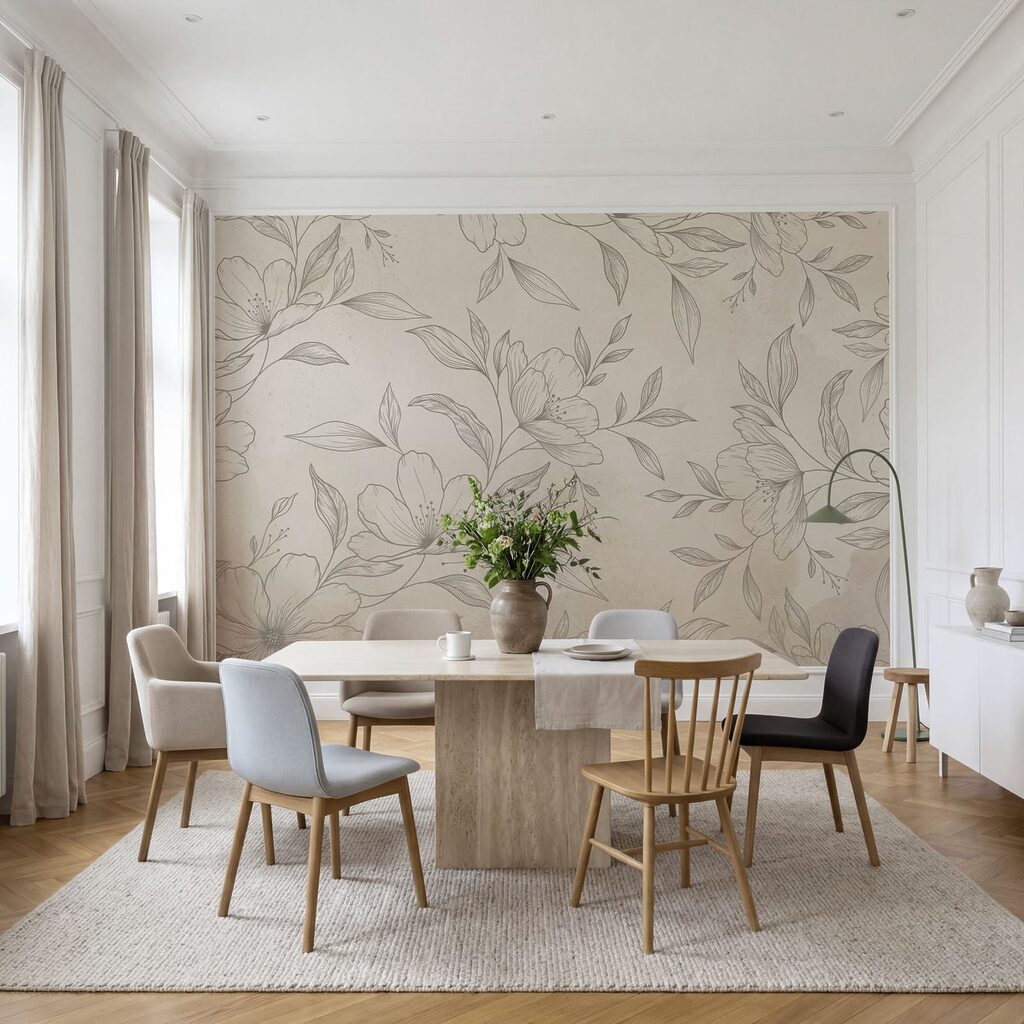 Fein gezeichnete Blüten — Interieur 4