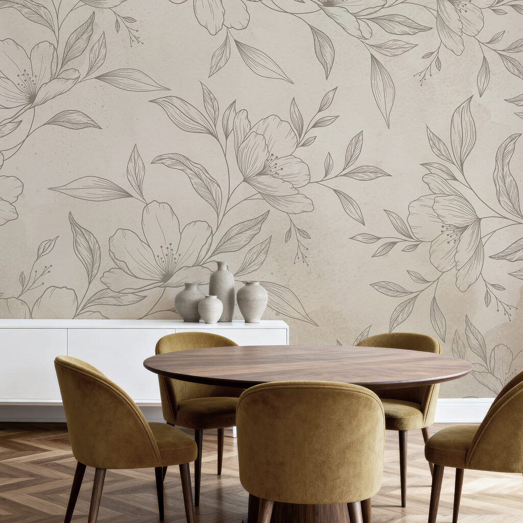 Fein gezeichnete Blüten — Interieur 5