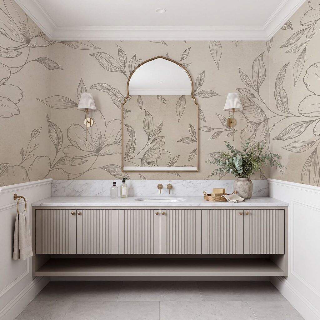 Fein gezeichnete Blüten — Interieur 6
