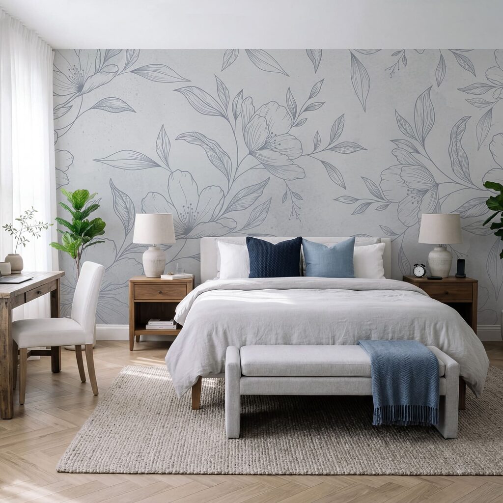 Fein gezeichnete Blüten — Interieur 1