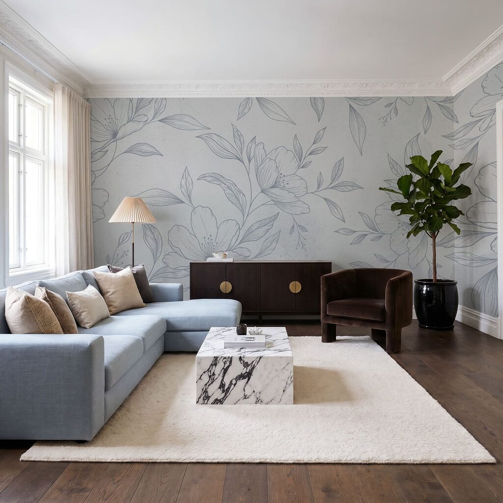 Fein gezeichnete Blüten — Interieur 2