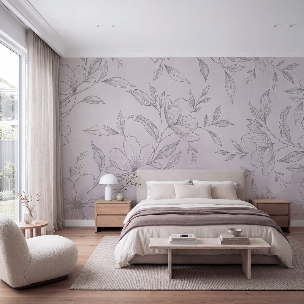 Fein gezeichnete Blüten — Interieur 1