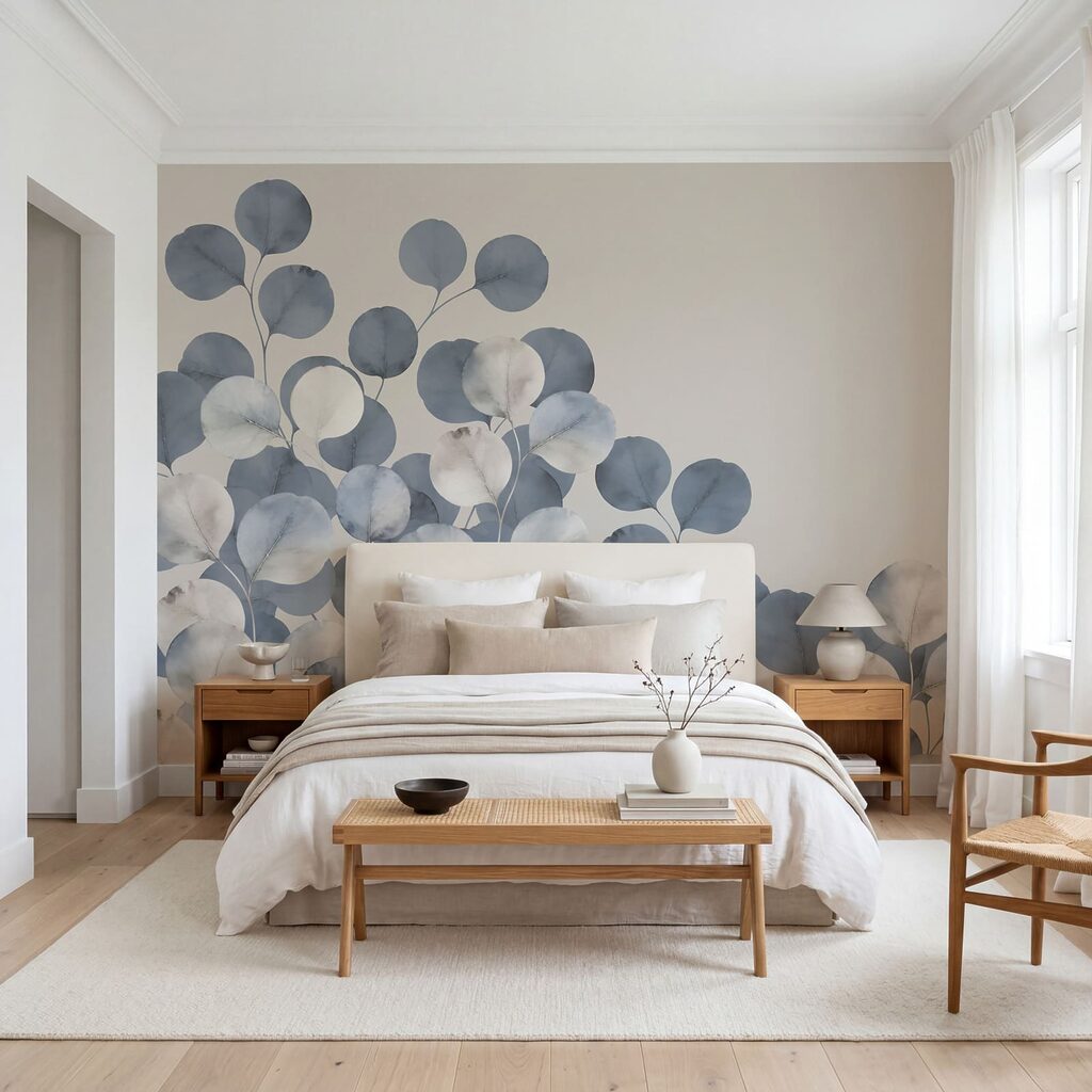 Runde Blätter in Schichten in einem Interieur