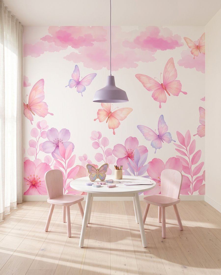 Schmetterlinge über Blüten — Interieur 2