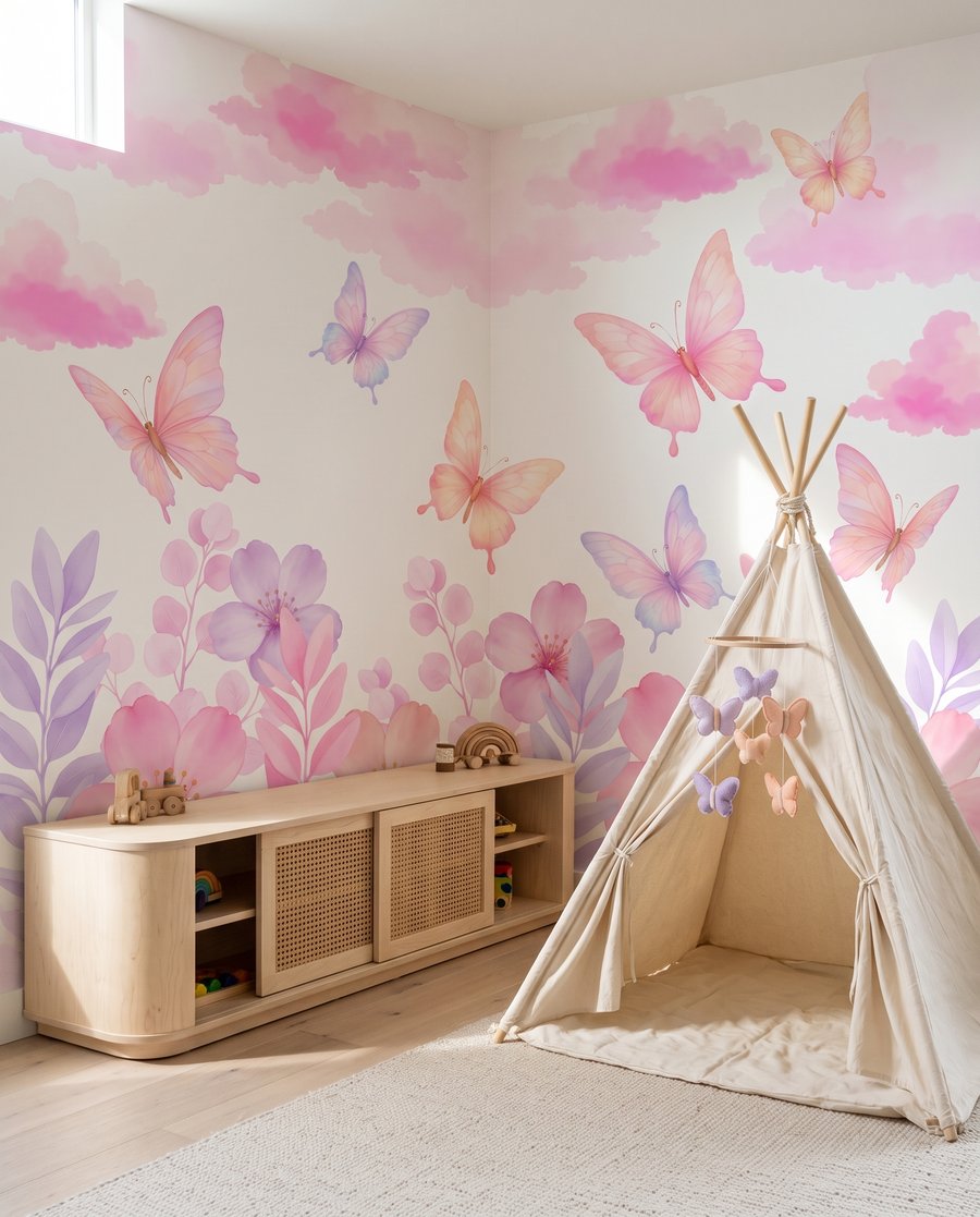 Schmetterlinge über Blüten — Interieur 3