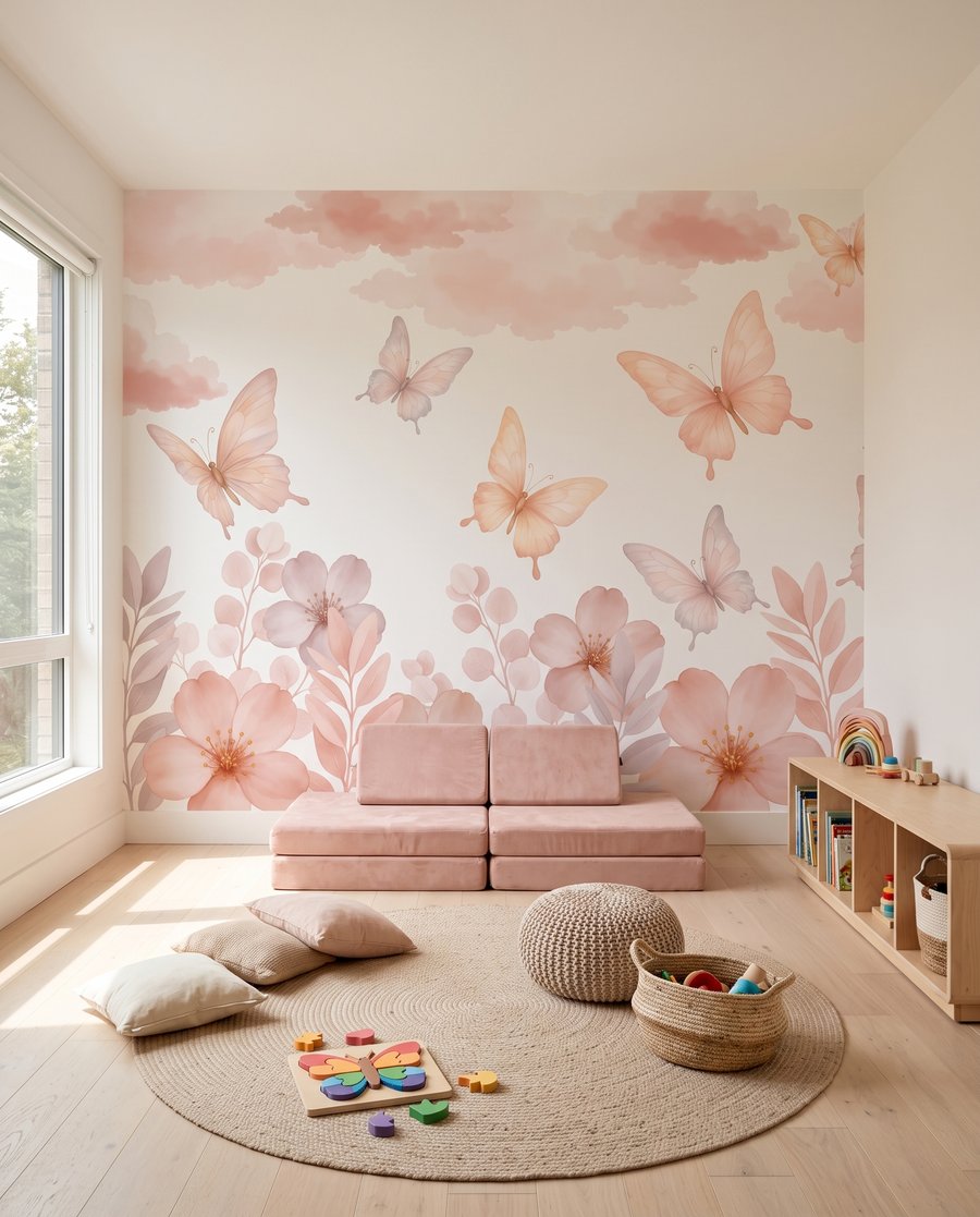 Schmetterlinge über Blüten — Interieur 2