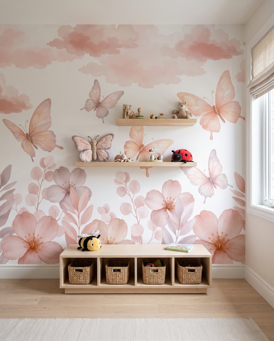 Schmetterlinge über Blüten — Interieur 4