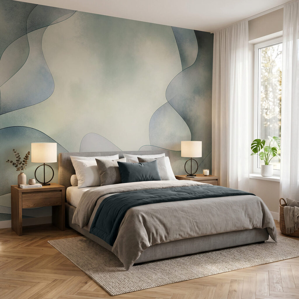 Schleier um helles Licht in einem Interieur