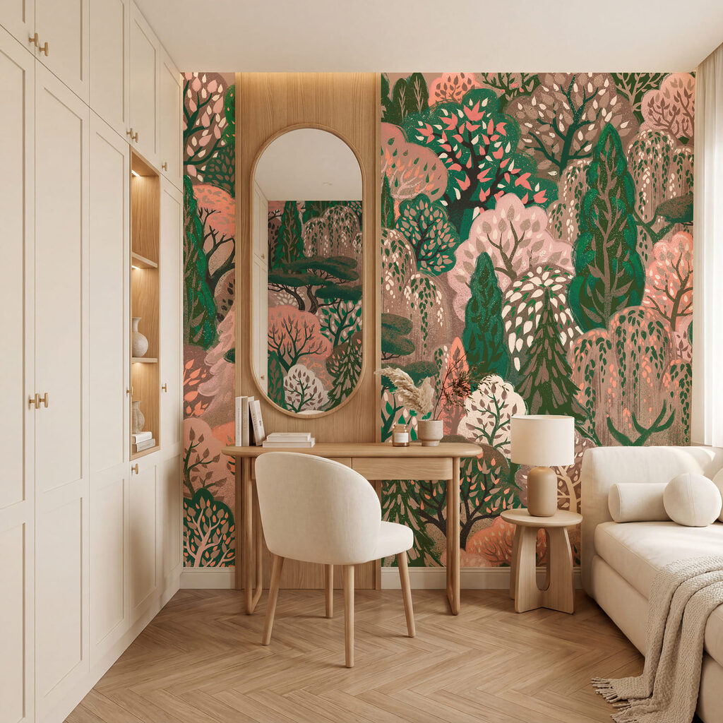 Hirsche zwischen zierlichen Bäumen — Interieur 1
