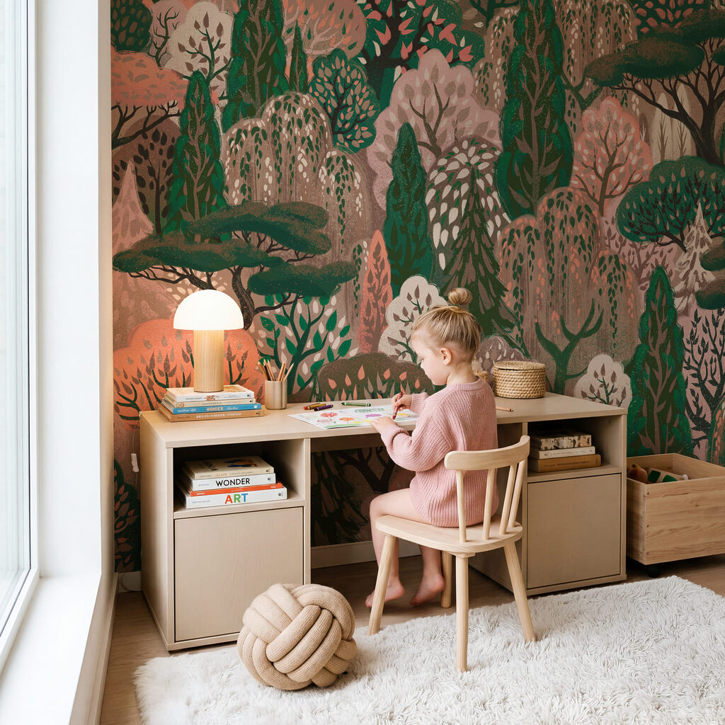 Hirsche zwischen zierlichen Bäumen — Interieur 3