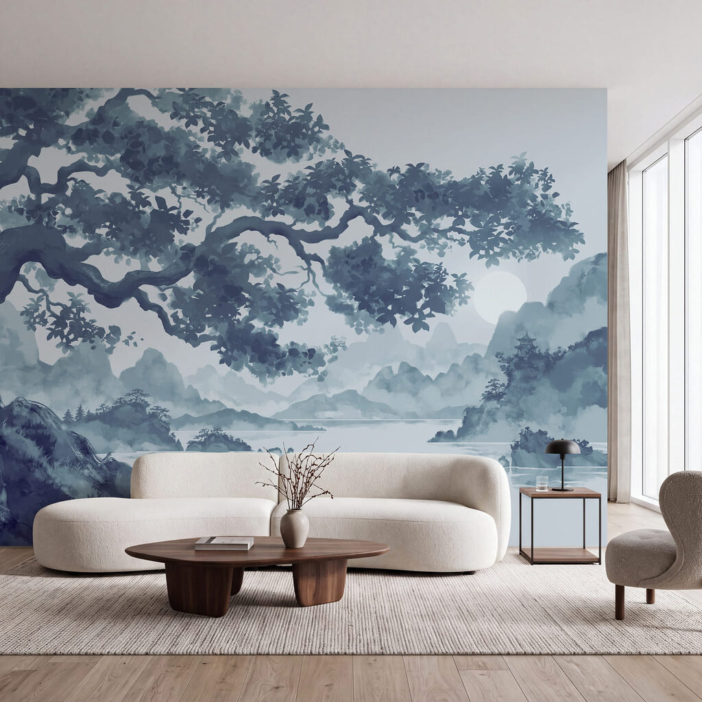 Ast über kleinen Inseln in einem Interieur