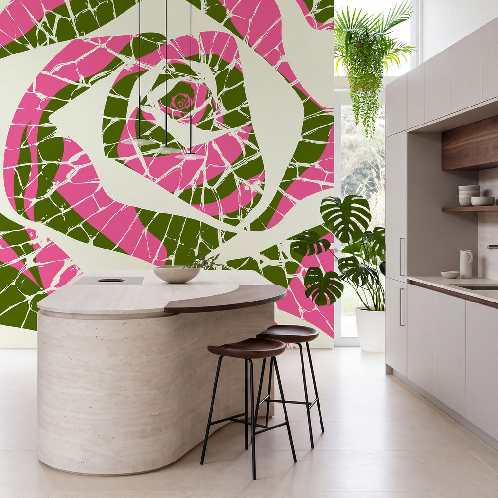 Rose aus Farbsplittern — Interieur 1