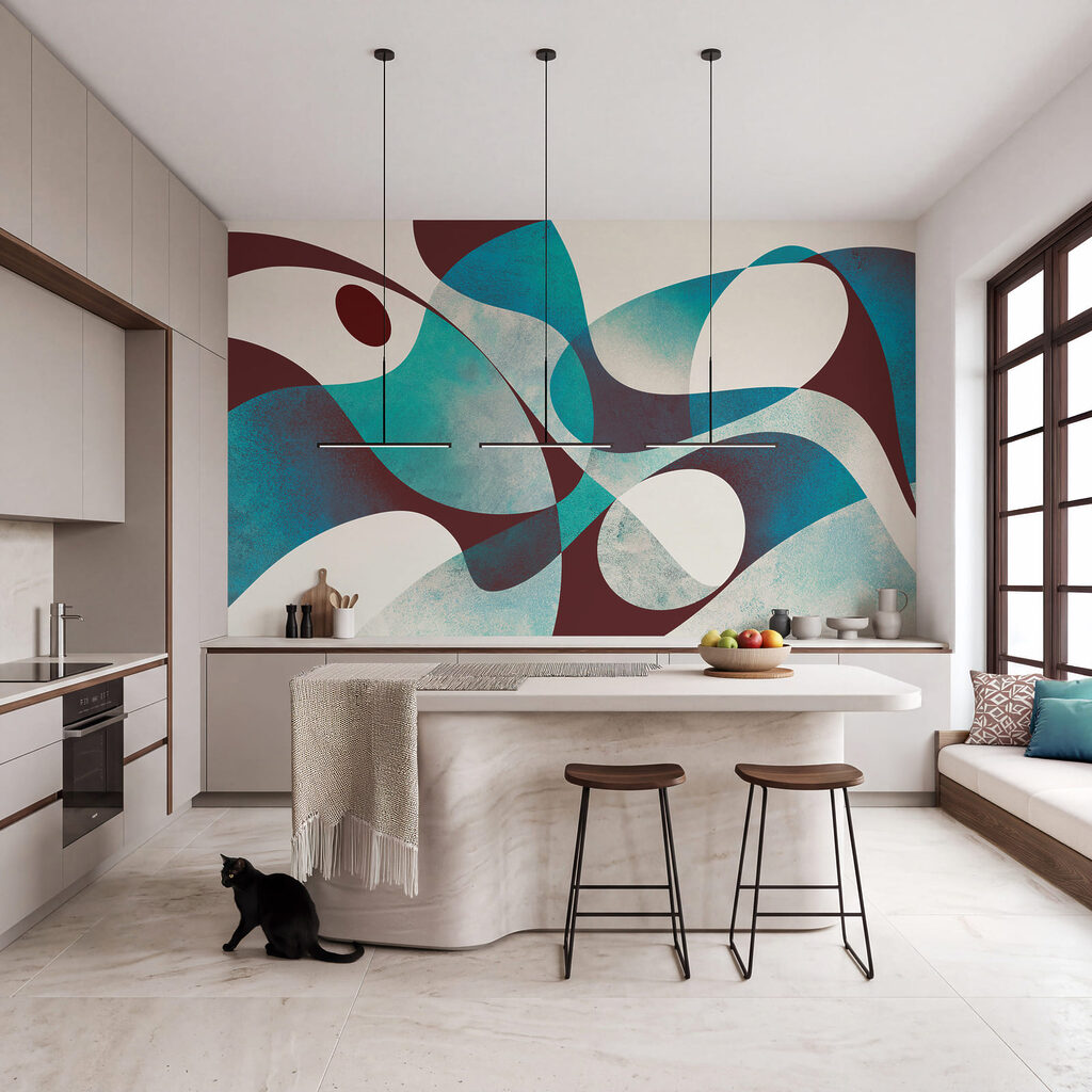 Ineinanderfließende Formen — Interieur 1