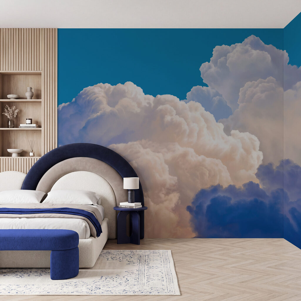 Wolken steigen ins Licht in einem Interieur
