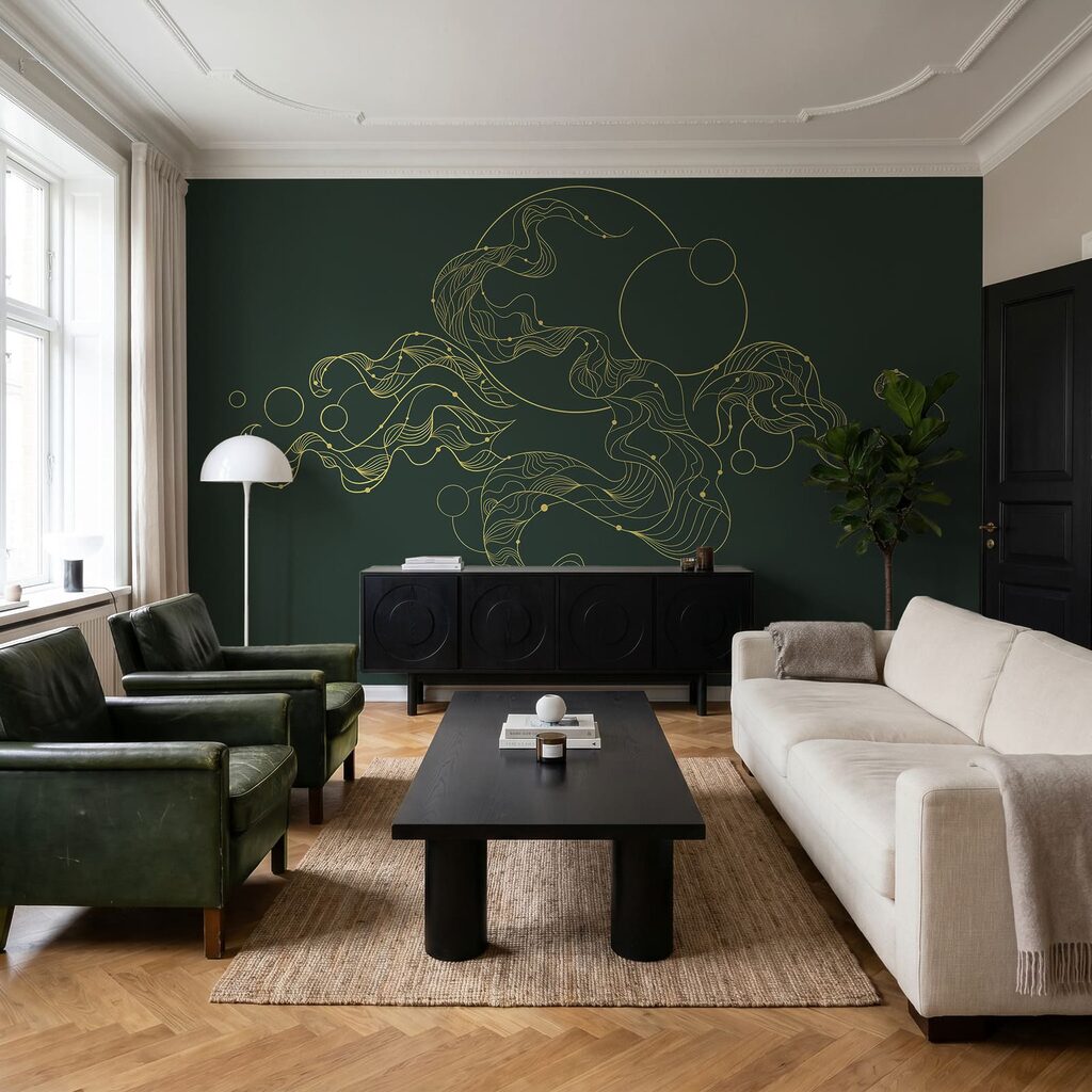 Schleier um feine Kreise in einem Interieur
